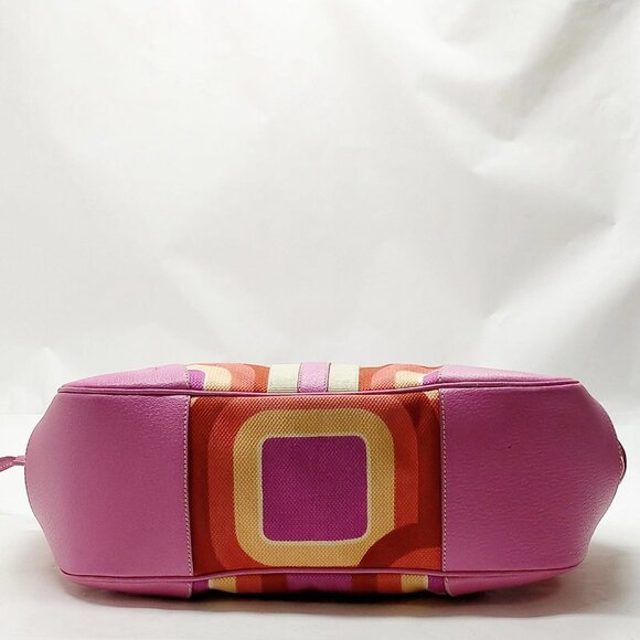 Authentic Prada Pink Canvas Hand Bag mon715-110525 - Picture 9 of 16